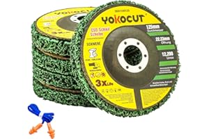 YOKOCUT 125mm CSD Scheibe Schleif Scheibe, Reinigungsscheibe Set 5-tlg., Grobreinigungsscheibe, Rostentferner Metall, Schleifscheiben für Winkelschleifer ∅125x22,23mm