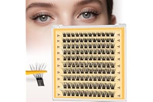 QUEWEL Auto - adhésifs Extension Cils Apparence naturelle, pas besoin de colle Faux Cils Individuel, 120 de Cils réutilisables pour les débutants facile à utiliser（MJ02）