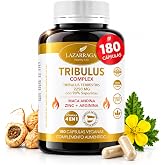 TRIBULUS TERRESTRIS POWERFUL 4-IN-1 with Andean Maca + Arginine + Zinc | Fatigue Vitamins for Men | Strength &amp; Energy | 90% S