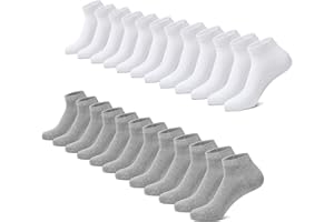 FALARY Chaussettes Hommes 12 Paires Basses Femmes Soquettes Courtes Sport Coton