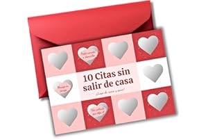 EQUIK PRODUCTS Vales para parejas | Regalo para pareja, Regalo San Valentín, Aniversario, Romántico | Ideas citas para parejas | Juego para parejas | Tarjeta rasca y gana con citas sorpresa (Citas en casa)