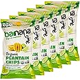 Barnana Organic Plantain Chips - Acapulco Lime- 5 Ounce, 6 Pack - Salty, Crunchy, Thick Sliced Snack - Best Chip For Your Everyday Life - Cooked in Premium Coconut Oil