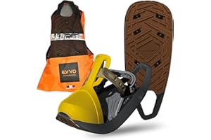 EVVO - TOREE - Raquette à Neige Made in France avec Semelles Biosourced90® Cloutées Michelin®, Fixations Réglables, pour Homme et Femme avec Sac de Transport Inclus, Tout Terrain, Randonnée Neige