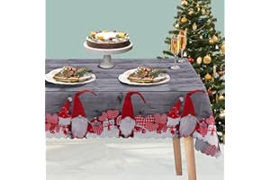 Becellen Obrus na Boże Narodzenie, 180 x 150 cm, zmywalny, obrus bożonarodzeniowy, bieżnik na stół, dekoracja na urlop