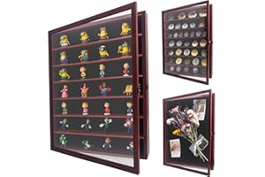 FramePro 40x50 3D Shadow Box Frame with Removable Shelves, Deep Frame 16x20 Display Case for Collector, Keepsake Coins Military Medals Pins Wedding Flowers-Red