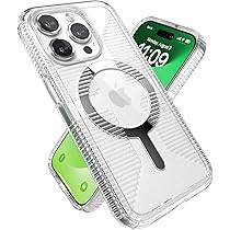 Speck Custodia per iPhone 15 Plus – ClickLock antiscivolo Interlock, compatibile con MagSafe, presa di protezione contro le cadute – per iPhone 15 Plus e iPhone 14 Plus – custodia per telefono da 6,7