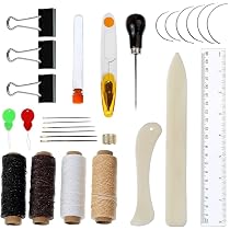 Kit De Encuadernación De Libros De 41 Piezas - Incluye Hilo De Cera, Hueso Plegable, Punzón Y Más Para Principiantes