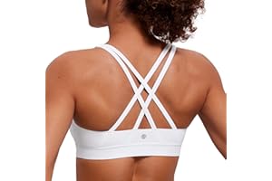 CRZ YOGA Mujer Sujetadores Deportivos Yoga Cruzados Almohadillas Extraíbles Soporte Impacto Crop Top