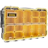 STANLEY FATMAX Pro 2/3 Shallow Organizer, FMST1-75779 | Durable clear lid, side latches, water and dust resistant and versati