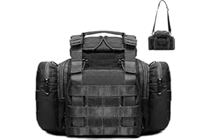 Aytop Fishing Bag, Fishing Bag for Fishing Tackle and Fishing Accessories, Portable Tackle Bags with Belt & Shoulder Strap Outdoor Fishing Carrier Bag Tackle Tool Carry Case (Black)