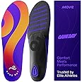 MOVE Game Day - Performance and Comfort Insoles - Plantar Fasciitis, Running, Shock Absorption, Flat Feet, Arch Support, Basketball, Active Lifestyle, and Walking (US Men 9-9.5/Women 10.5-11)