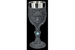 Figuren Shop Gmbh Gothique Calice - Nuit Loup avec Bleu Pierres Peint à la Main, Fantaisie