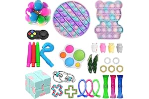 Rpporm Sensorische Fidget Toy Spielzeug Set Push Pop Bubble Fidget Toys Antistress Spielzeug Stress-Angst Relief Spielzeug Set für ADHD autistische Kinder Erwachsene Angst Autismus