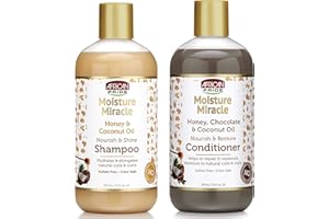 African Pride Moisture Miracle Shampoo and Conditioner, Honey, Chocolate & Coconut Oil Set, 12 Oz