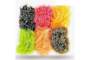 Fly Tying Scotland Sunbeam 15 Fritz Fly Tying Materials - Great for Tying blobs, fabs and lures - 15mm Blob Fritz With added Orange flash - 6 Packs (12 meters total)