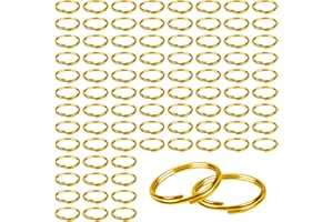 TOAOB THE ONE AND ONLY BABY TOAOB 150 Pezzi Anelli a Doppia per Portachiavi 10 mm Oro Piccoli Anelli Divisi in Metallo Rotondi per Chiavi Collana Bracciale Orecchini Fabbricazione di Artigianato Gioielli