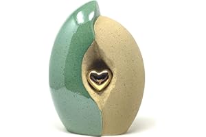 Aesthetic Urns Skulptur Gedenktafel für Beerdigungen, Asche, für Behälter, Ornamente und Gegenstände - grün