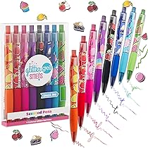 36 PCS Strawberry Gel Pens - Cute Fruit Retractable Pens 0.5mm Black Ink For School