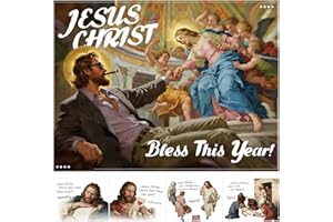MOONLIGHT MILES Jesus Christ Calendar Funny 2026,Catholic Calendar 2026,Quirky Jesus Christian Gifts Wall Calendar,Religious Gift For Christmas Secret Santa