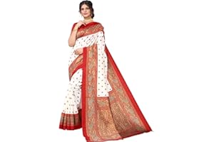 FASHIONZAADI Sari für Frauen Kunst Seide gedruckt Sari Indische Braut Kollektion Sari mit Bluse Stück Ethnische Traditionelle Frauen Party Wear Saree