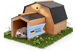 VELORA Igelhaus Winterfest[Made IN EU ] – Premium Igelfutterhaus (Made in Europe) – Hochwertiges Igelhaus & Schlafhaus – Igelhotel, Futterhaus & Igelhöhle