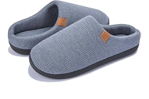 NeedBo Kapcie męskie i damskie, waflowe z podszewką z dzianiny bawełnianej, antypoślizgowe i lekkie kapcie do użytku wewnątrz