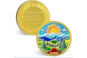 ‎ACGZQY ACGZQY Nüchternheits-Chip – Sonnenaufgang der Erneuerung Nüchternheitsmünze NA AA Münze und Medaille Nüchternheits-Chip Jubiläumsmarke Geschenke zur Nüchternheit Anonyme Alkoholiker Genesung