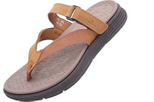 MGGMOKAY Chanclas Hombre Verano Flip Flops Playa Cuero Antideslizante Sandalias