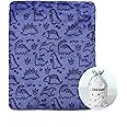 CREVENT 30"X40" Lightweight Fuzzy Fluffy Warm Plush Baby Blanket for Boys Infant Toddler Newborn Crib Cot Stroller - Blue Dinosaur