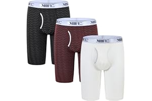 JINSHI Herren Boxershorts Extra Langes Beine Unterhosen Weich Bambus Retroshorts Passform Trunks Unterwäsche