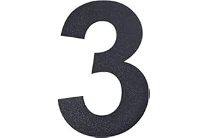 nanlyiau Numer domu ze stali nierdzewnej, antracyt, wysokość 12,5 cm, masywna stal w kolorze antracytowym - RAL 7016, odporny na warunki atmosferyczne i korozję (7016 5 w 3)