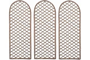 Selections Willow Garden Trellis with Curved Top (120 x 45cm) - Pack of 3