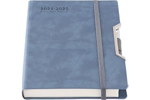 HOLDERZWU Dziennik akademicki 2024-2025, dziennik 2024-2025 dzień na stronę, twarda okładka, zorganizowany od lipca 2024 do czerwca 2025 r., agenda A5 dzienny planer miesięczny z zakładkami miesięcznymi,