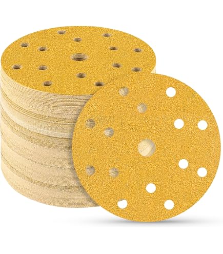170 Dischi Abrasivi Rotondi 12,7 Cm (5") Con 8 Fori – Gancio E Anello, Grana 40-600, Per Levigatrice Orbitale