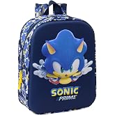 Safta SONIC CITY - 3D Nursery Backpack, Adaptable to Cart, Easy Cleaning, Ideal for Children of Different Ages, Comfortable a