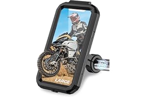 ORCAS TECHNOLOGY Orcas Motorbike Phone Holder Waterproof - Phone Holder for Mountain Bike, Scooter, Ebike, Mtb 360° Adjustable, 3.5" up to 7" Mobile Holder for Cycling, Fits IPhone Xr Max, Samsung Note, Oneplus, Xiaomi…