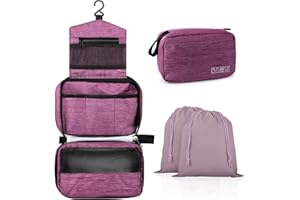 Sciphylia Kulturbeutel zum Aufhängen Wasserdichter Kulturtasche Damen Waschtasche Frauen Kinder Kosmetiktasche Herren Waschbeutel Tragbar Toiletttasche Multifunktional Kosmetik Organizer, Violett