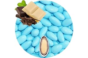 EinsSein 1kg Peladillas de Chocolate boda doble chocolate azul celeste mate peladilla almendra bautizo bautizos grageas comunion comunión niño baratas confeti Fiesta cumpleaños chocolate Evento