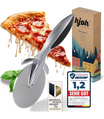 Tagliapizza In Acciaio Inox Con Impugnatura Ergonomica – Lavabile In Lavastoviglie, Per Pizza, Torte E Formaggi