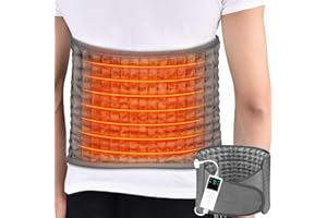 ITMNMNL Termoforo Elettrico 125x30cm Termoforo Lombare con 9 Livelli di Calore,4 Impostazioni di Tempo,Cuscino Termico Elettrico per Schiena Addome,Spegnimento Automatico Coperte comode