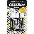ChapStick Classic (3 Count) Original Flavor Skin Protectant Flavored Lip Balm Tube, 3 Count (Pack of 1)