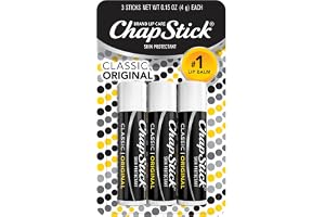 ChapStick Classic (3 sticks) original fläkt hud skyddande tvättad läpp balm tube, 0,15 ounce each
