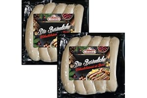 MEISTER'S Weihnachtsbratwurst Oberlausitz | Schlesische Bratwurst für Weihnachten mit Zitrone verfeinert | Grillwurst Bratwürste für Pfanne und Grill (1000g)