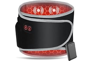 Arlierss Grafene Termoforo Elettrico con Batteria da 5000mAh, Termoforo Lombare con 3 Livelli di Temperatura e 3 Modalità di Massaggio, Cuscino Termico Elettrico con Spegnimento Automatico