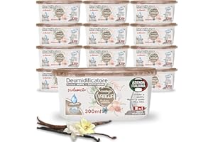 TECH IT EVOLUTION Deumidificatore Armadio Profumato Antimuffa e Assorbi Umidità 12x300ml, Ideale per Bagno, Casa e Ambienti con Muffa Stop (Vaniglia)
