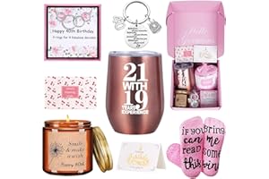 Tecanne 40th Birthday Gifts for Women, Unique Funny Personalised Gift Baskets for 40 Years Old Women, Best Friends, Sisters, Wife