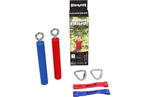 Slackers Ninja Pipes, 2 zusätzliche Ninja Pipes für die Slackers Ninja Line, griffiges Kunstharz, 3,5cm Durchmesser, mit Befestigungsmaterial, 980027