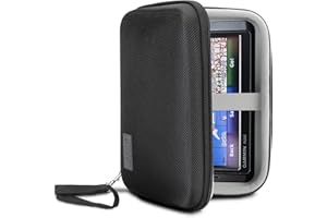 USA Gear Organizador de Viajes Electrónicos - 19 cm Estuche de Cremallera con Cáscara Dura y Bolsillo para Accesorios - Compatible con GPS, Cargadores, Discos Duros y Más - Negro