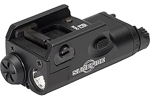 SureFire - Linterna táctica con modo de encendido constante para pistolas compactas con carril integrado en el armazón - XC1-B, Sin láser, 300 Lumens, Negro