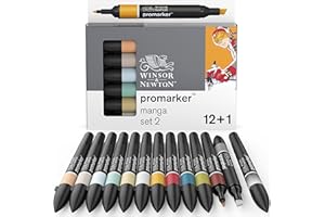 Winsor & Newton - Set de Rotuladores ProMarker, 12 + 1 Unidades, Manga Expansion 2